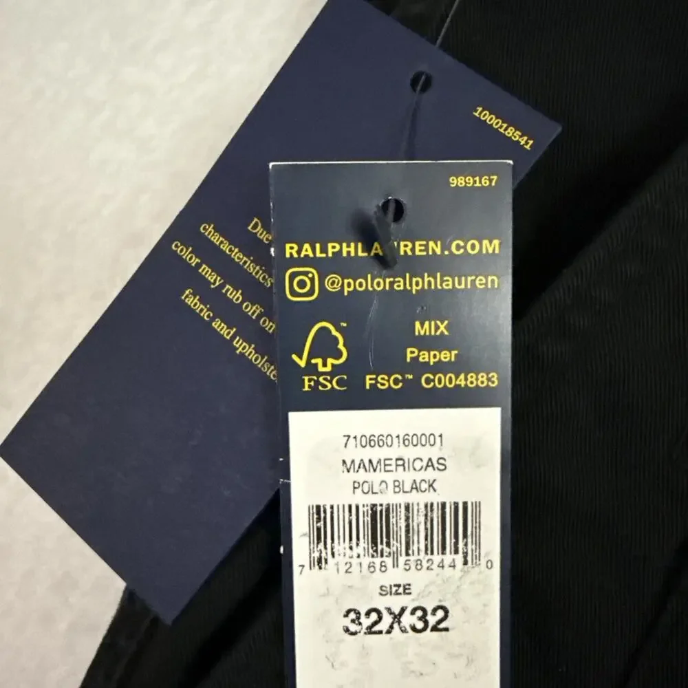 Polo Ralph Lauren Mens Cargo Jogger Pants 32x32 Black Golf Aviator Military